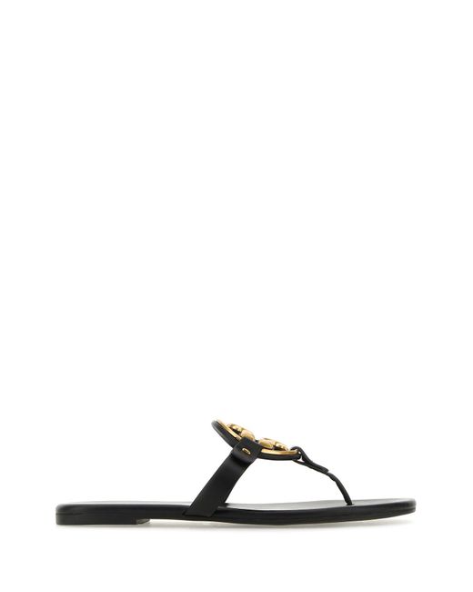 Tory Burch Black Miller Leather Sandals