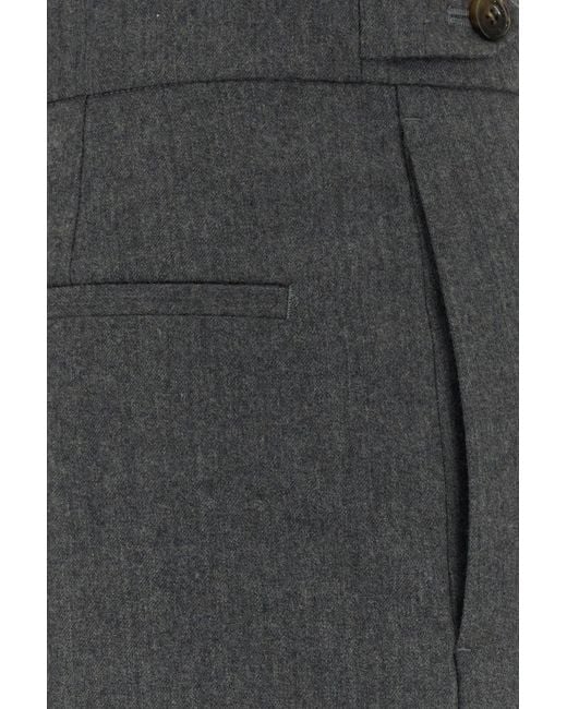 Stella McCartney Black Grey Wool Pant