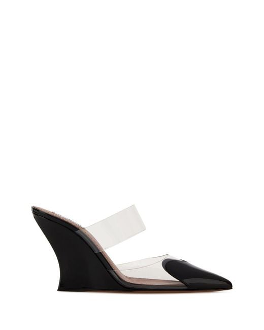 Alaïa Black Le Coeur Wedges Mules