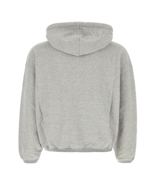 1989 STUDIO Gray Melange Grey Cotton Body Equipment Sweatshirt for men