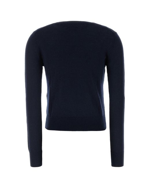 Ralph Lauren Blue Solid Crew Neck Sweater