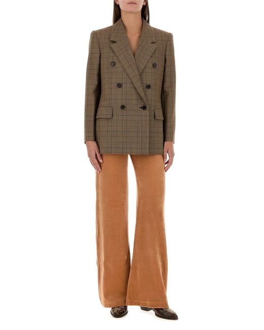 Chloé Brown Embroidered Wool Blazer