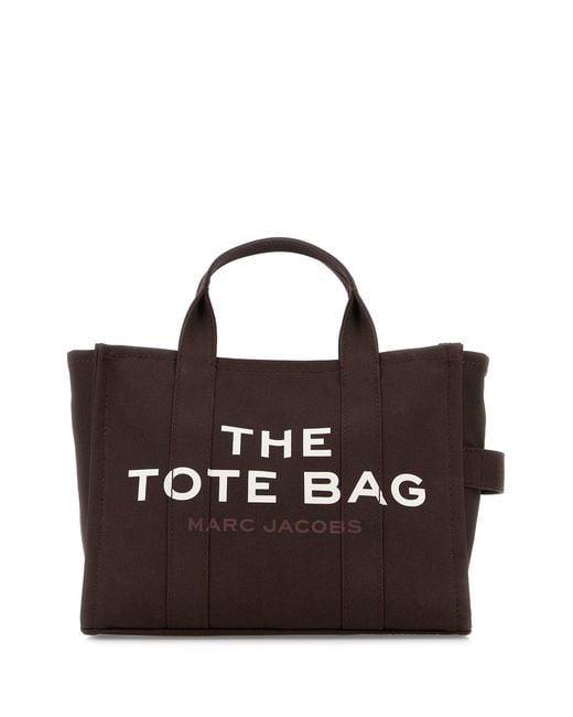 Marc Jacobs Black Chocolate Canvas Medium The Tote Bag Handbag