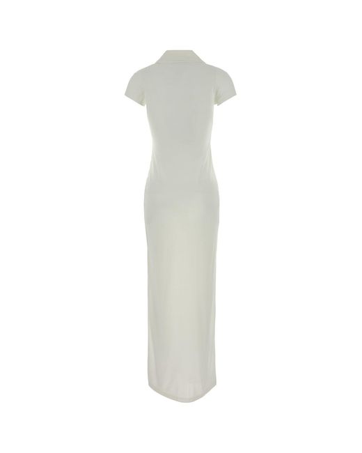 Courreges White Polyester Polo Dress