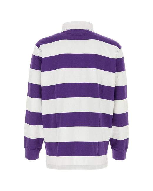 Polo Ralph Lauren Purple Embroidered Cotton Polo Shirt for men