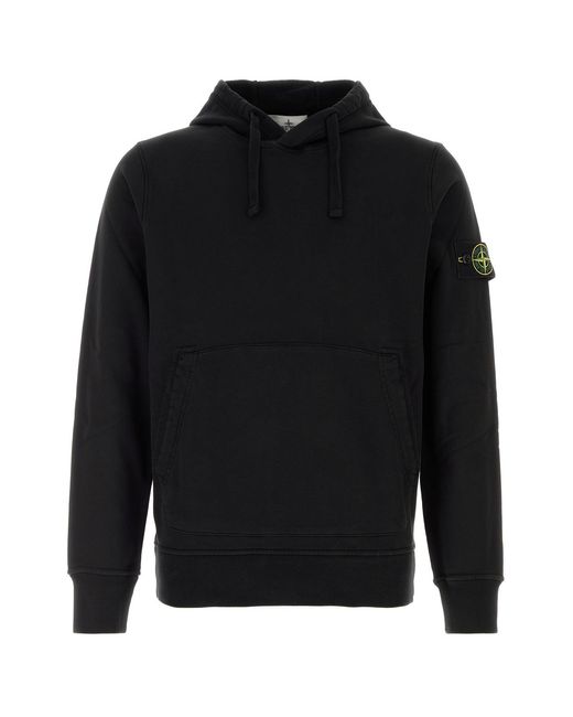 Stone Island Black Cotton Sweatshirt for men