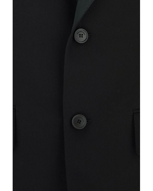 Balenciaga Black Wool Oversize Blazer for men