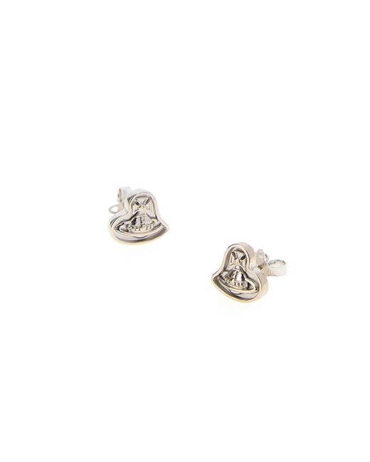 Vivienne Westwood White Silver Metal Faye Earrings