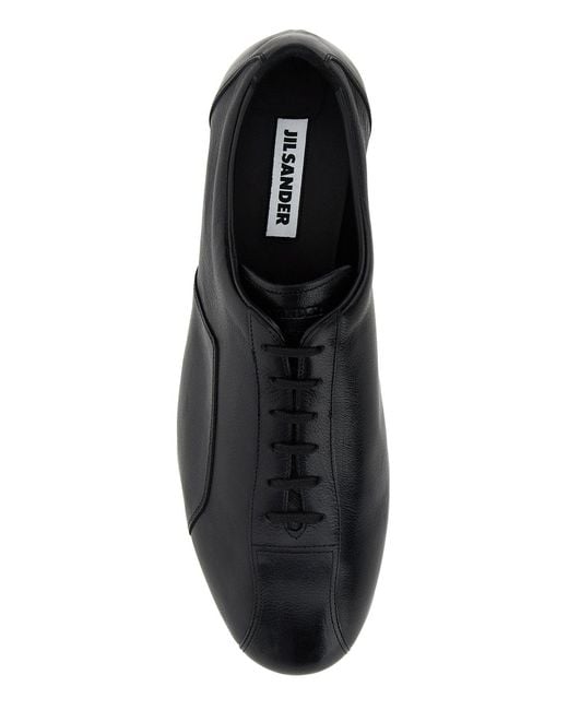 Jil Sander Black Leather Lace Up Shoes for men