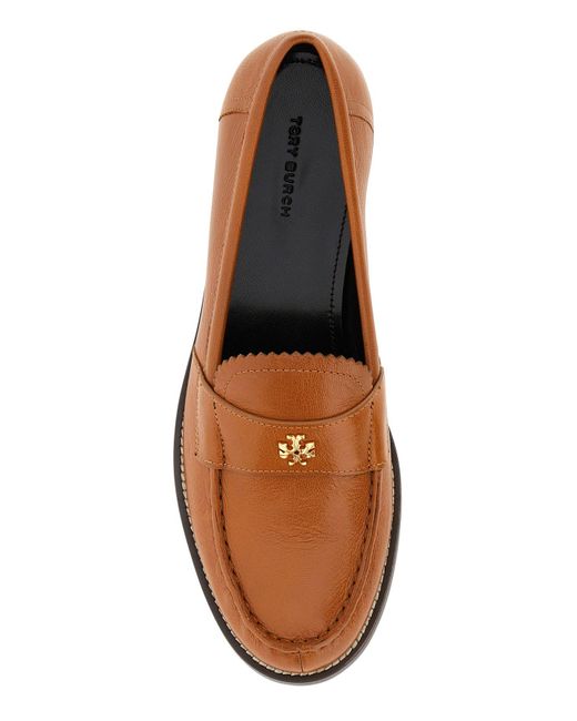 Tory Burch Brown Camel Leather Loafers