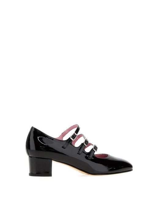 CAREL PARIS Black Leather Kina Pumps
