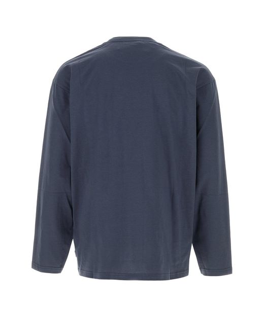 Jil Sander Blue Solid T-Shirt for men