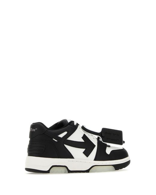 Off-White c/o Virgil Abloh Black Two-tone Leather Out Of Office Sneakers