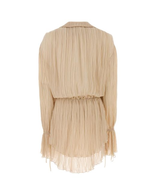 Blumarine Natural Skin Pink Georgette Mini Dress