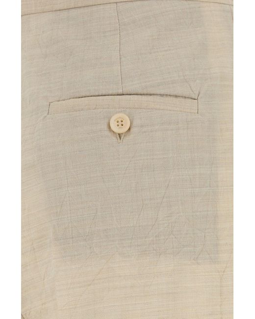 Pantalone dalla gamba ampia Acinoso in lana sabbia di Max Mara in Natural