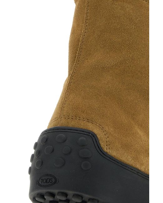 Tod's Brown Camel Suede Ankle Boots for men