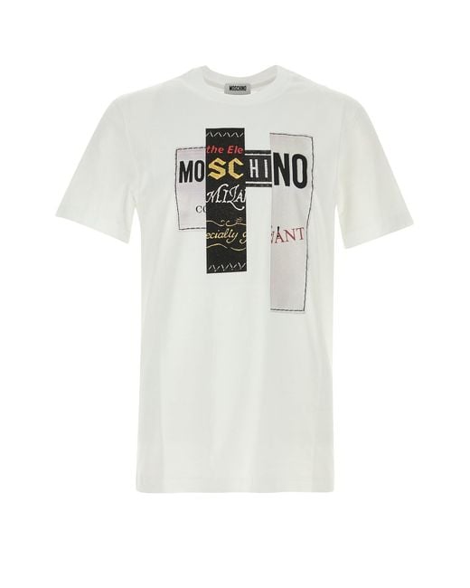 Moschino White Cotton T-shirt for men