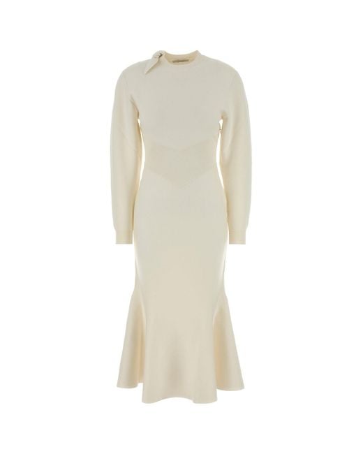 Givenchy White Ivory Stretch Wool Blend Dress