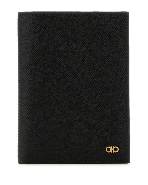 Porta passaporto in pelle nera di Ferragamo in Black da Uomo