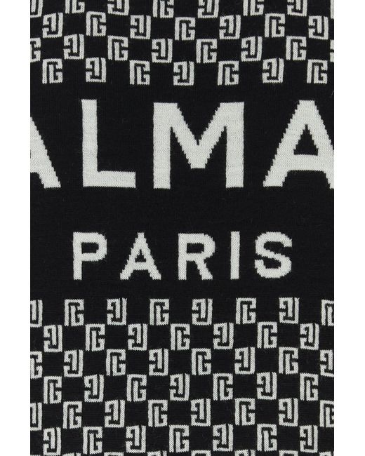 Balmain Black Mini Monogram Sweater for men