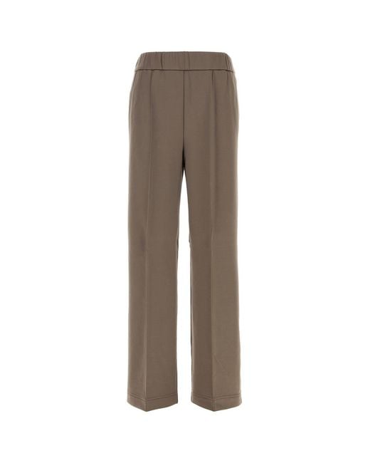 Moncler Brown Mud Stretch Nylon Blend Pant