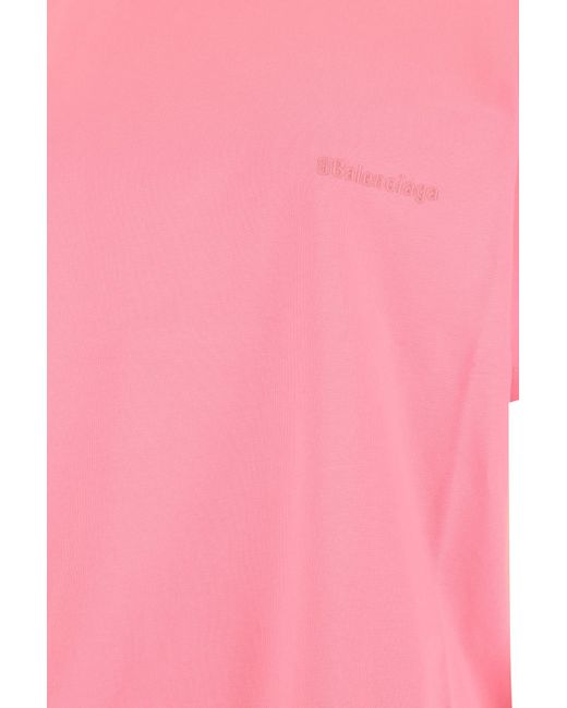 Balenciaga Cotton Oversize T-shirt in Pink - Lyst