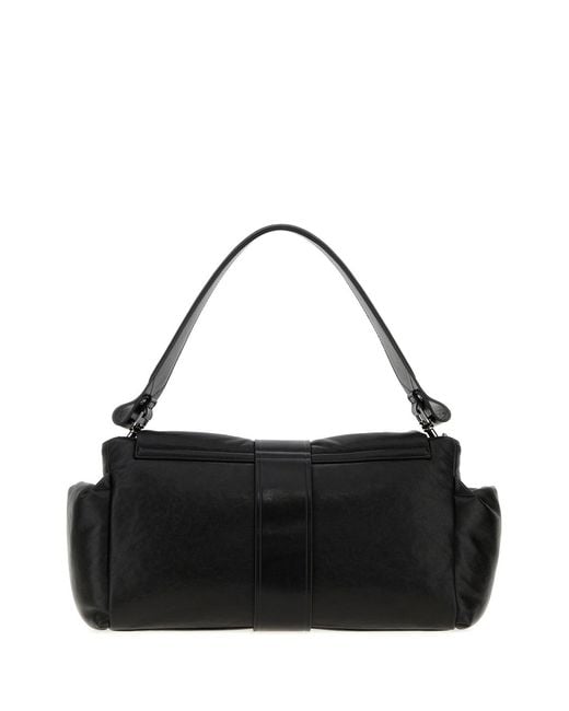 Vivienne Westwood Black Leather Hazel Xl Shoulder Bag