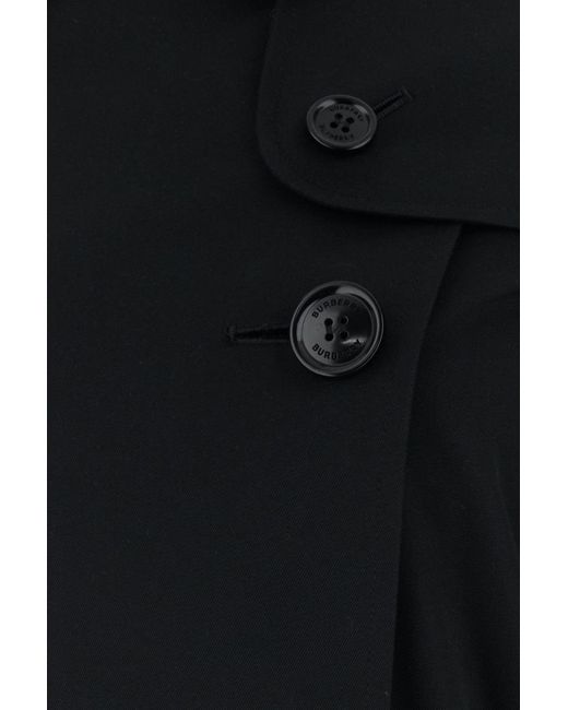 Trench in cotone nero di Burberry in Black