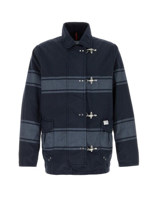 Fay Blue Two-tone Cotton Jacket for men