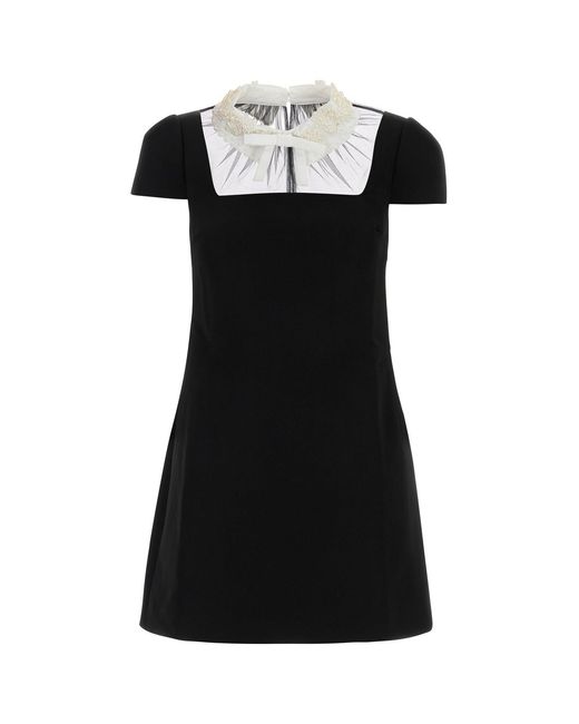 Self-Portrait Black Self Portrait Crepe Mini Dress