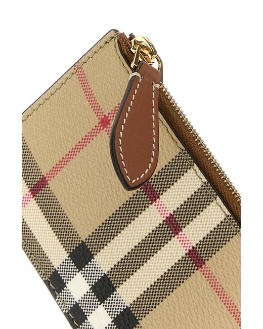 Portacarte in e-canvas stampato di Burberry in Natural
