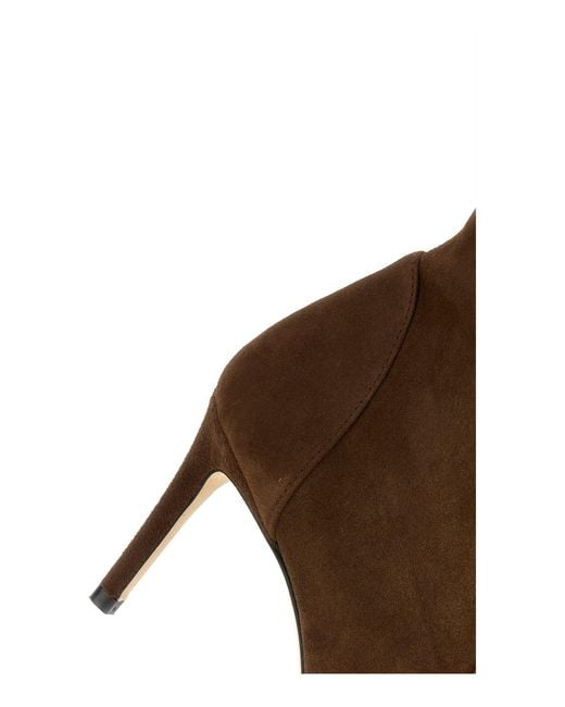 Stuart Weitzman Brown Suede Stuart Ankle Boots