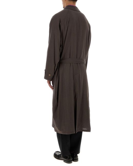 Magliano Brown Chocolate Cotton La Sapienza Trench Coat for men