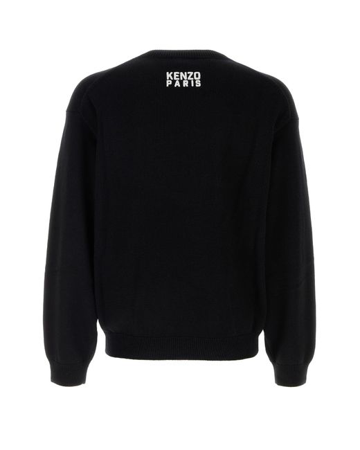 KENZO Black Wool Blend Sweater for men