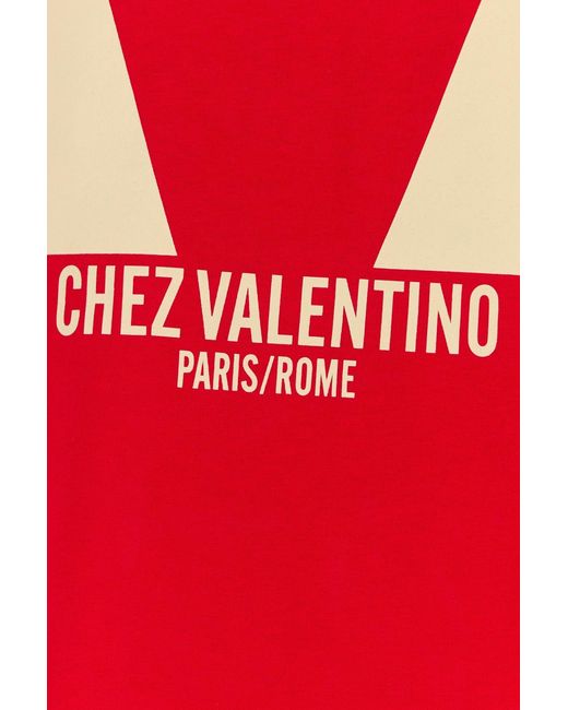 Valentino Garavani Red Cotton T-shirt for men