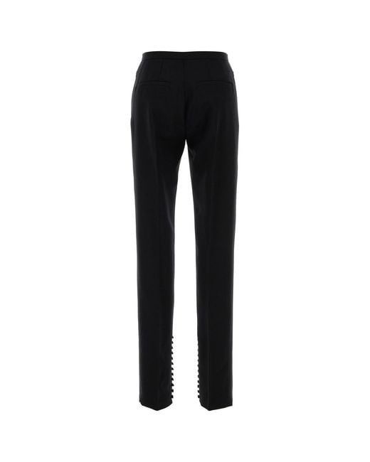 Dries Van Noten Black Wool Blend Pandoris Pant