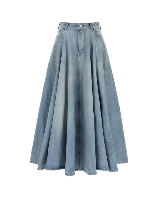 Balenciaga Blue Denim Skirt