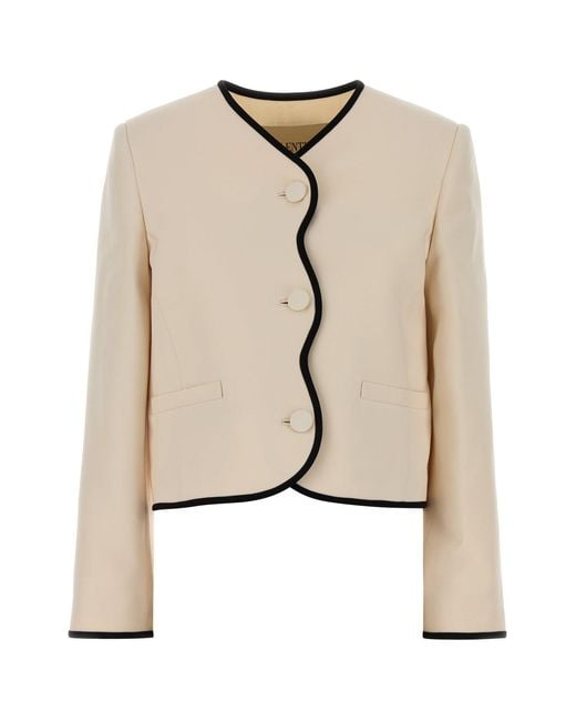 Valentino Garavani Natural Cream Wool Blend Jacket