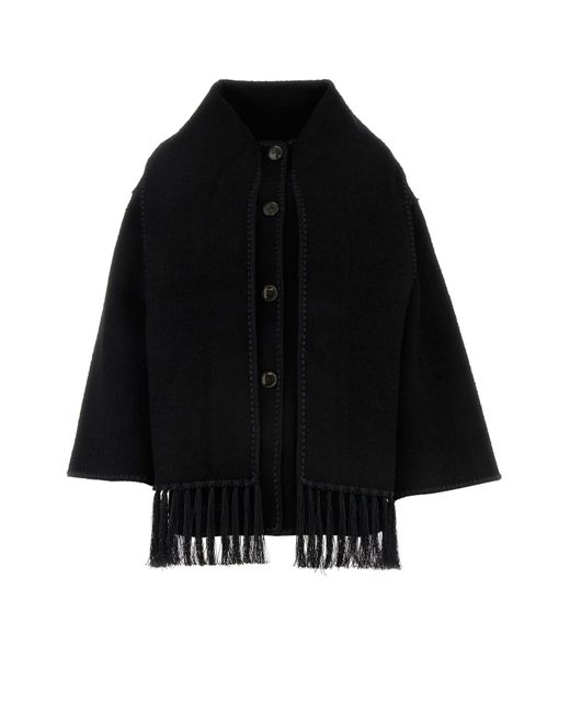 Totême  Black Embroidered Scarf Jacket