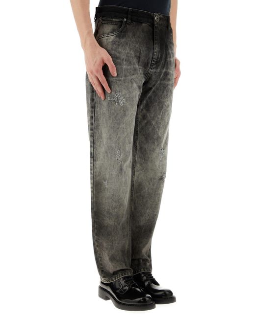 Balmain Gray Pantalone for men