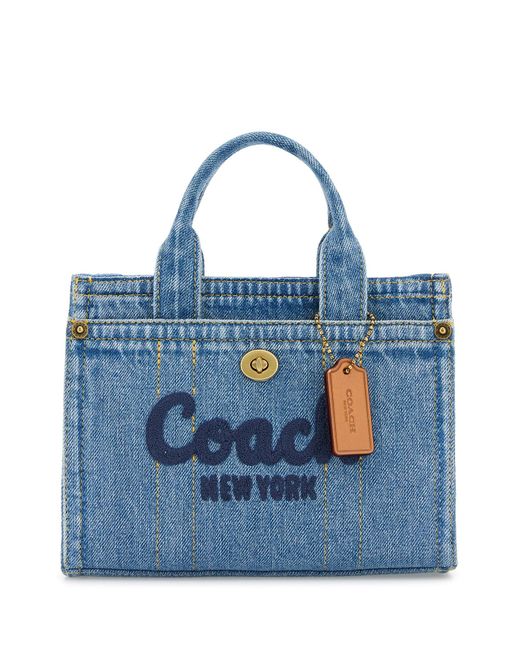 Borsa shopping Cargo 20 in denim di COACH in Blue