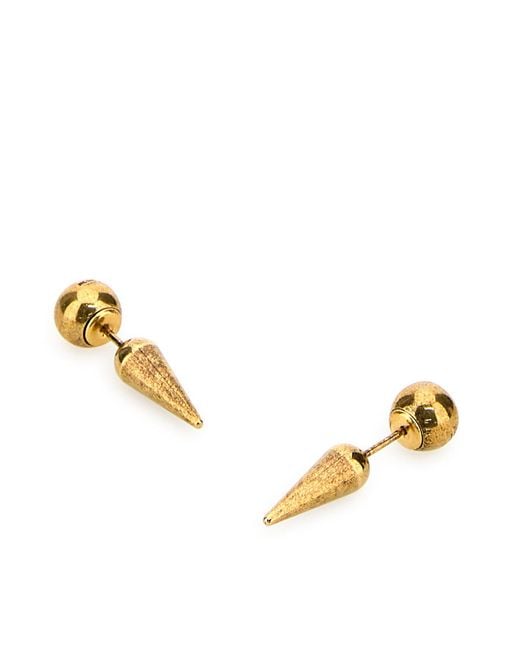 Jil Sander White Metal Earrings