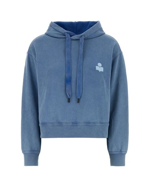 Isabel Marant Air Force Blue Cotton Blend Salmy Sweatshirt