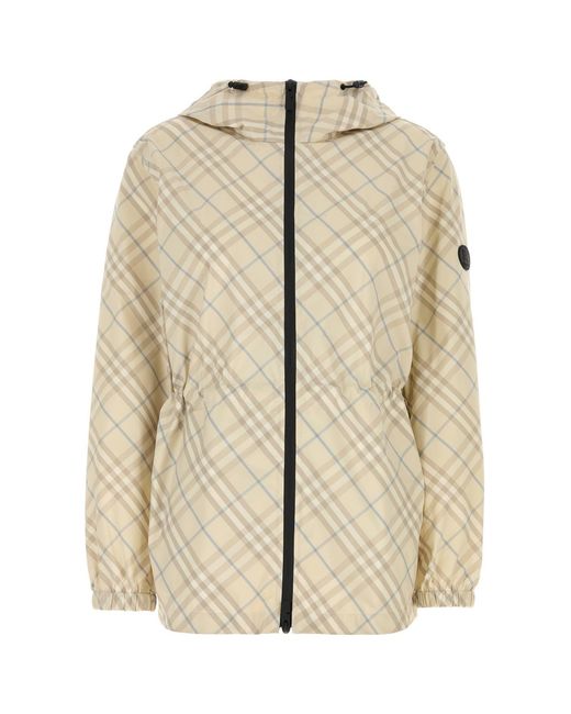 Burberry Natural Printed Polyester Jacket