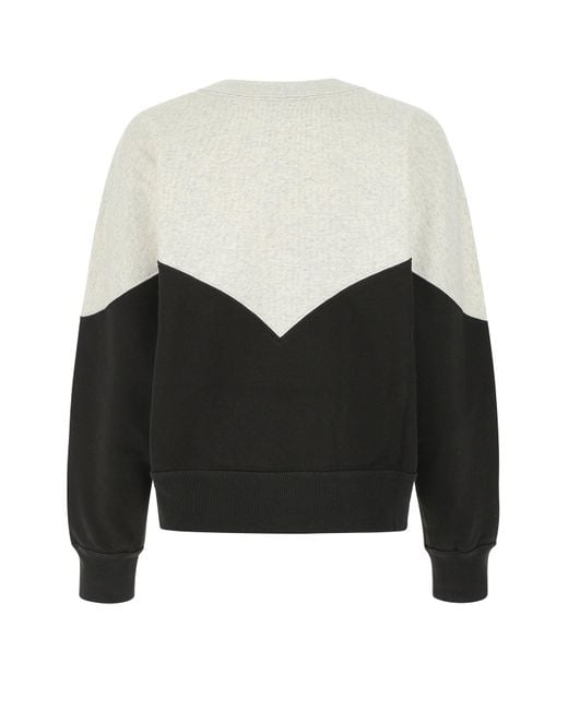 Isabel Marant Black Two-tone Cotton Blend Houston Sweatshirt