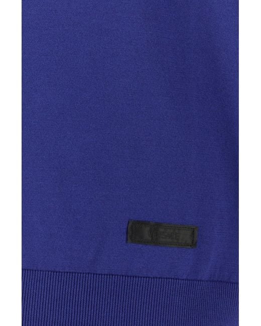 Versace Blue V Neck Sweater for men