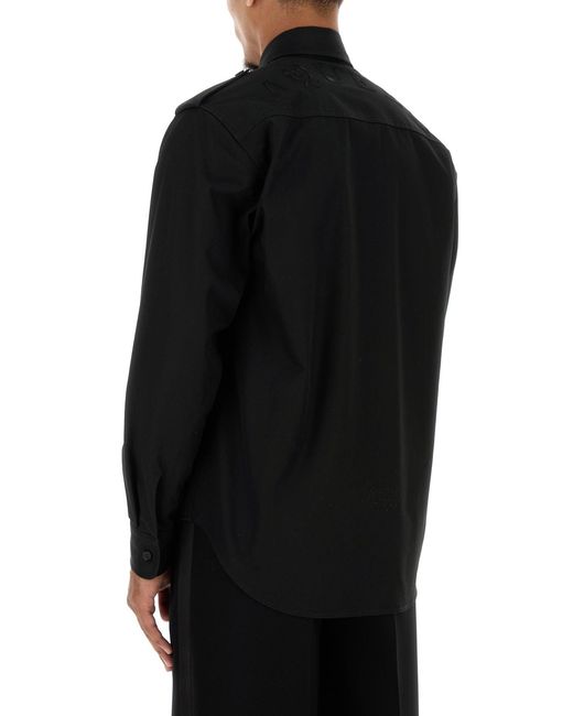 McQueen Black Cotton Shirt for men