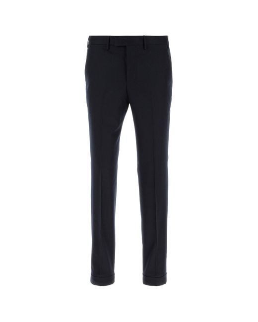 PT Torino Midnight Blue Stretch Wool Pant for men