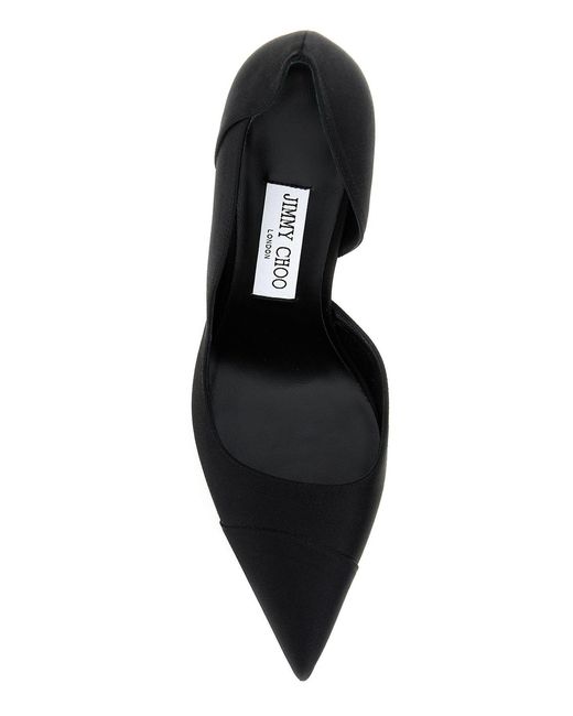 Jimmy Choo Black Satin Brigitte 100 Pumps