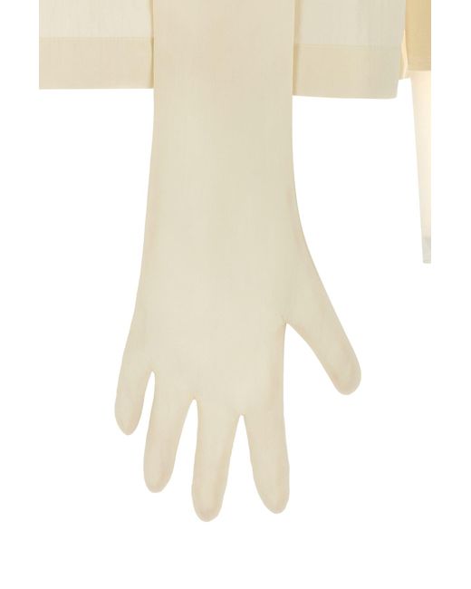 Jean Paul Gaultier Natural Ivory Lyocell Blend Blouse